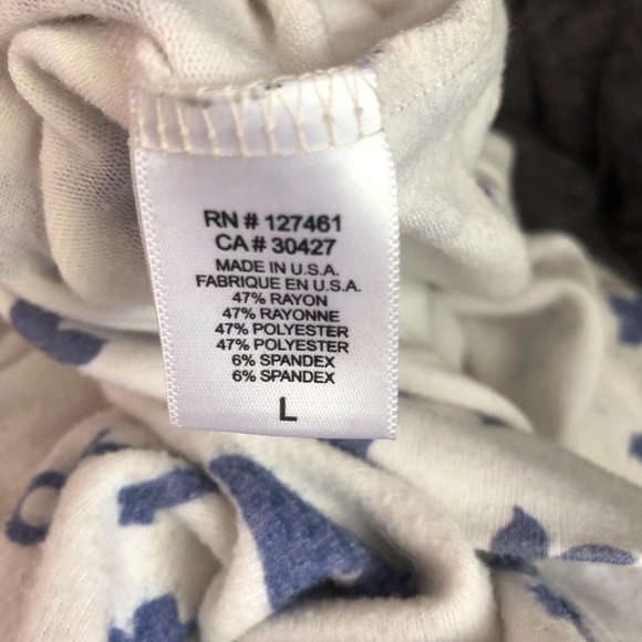 Wild Fox White Blue Nautical Anchor Ship Wheel Flag Graphic Pullover Sweater  | - Picture 7 of 11